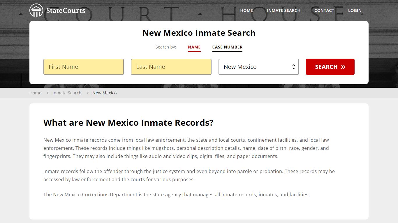 New Mexico Inmate Search, Prison and Jail Information - StateCourts